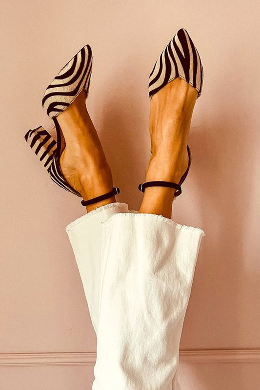Savanna | Mid-heels with Strap and Animal Print