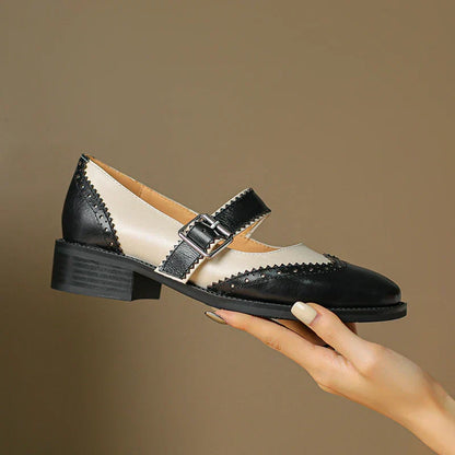 Elara | Leather Mary Janes