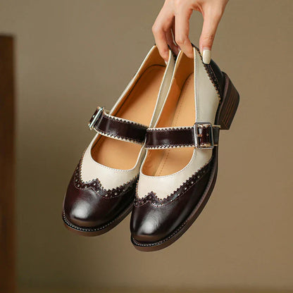 Elara | Leather Mary Janes