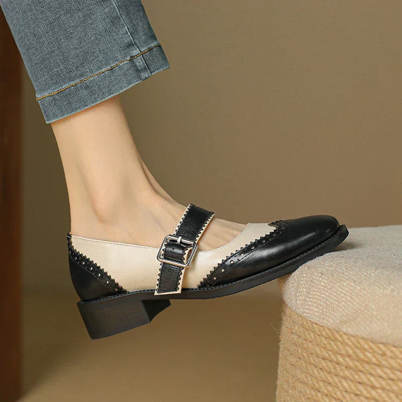 Elara | Leather Mary Janes