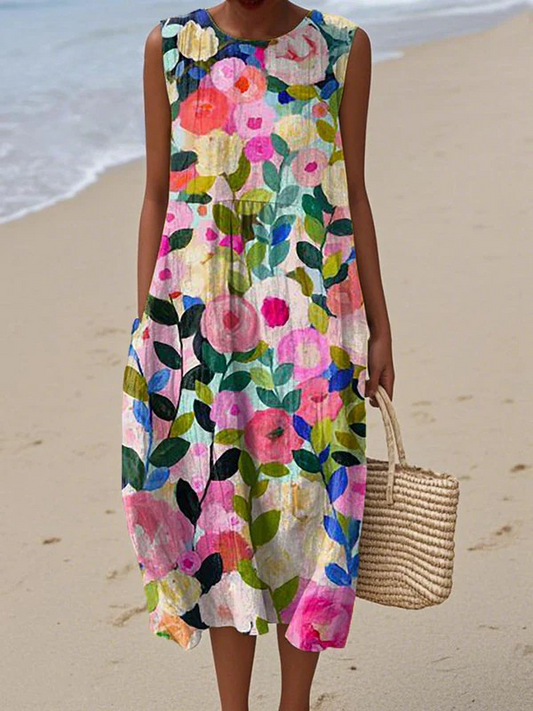 Lila | Floral Midi Dress